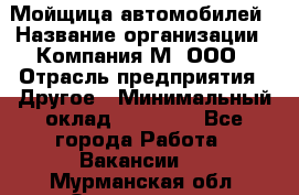 Мойщица автомобилей › Название организации ­ Компания М, ООО › Отрасль предприятия ­ Другое › Минимальный оклад ­ 14 000 - Все города Работа » Вакансии   . Мурманская обл.,Оленегорск г.